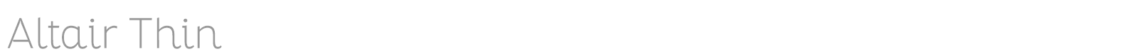 Altair font preview